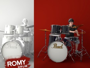 playing drum 3D Model