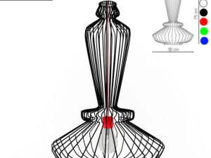 Elena Pendelleuchte Studiobalken 3D Modell