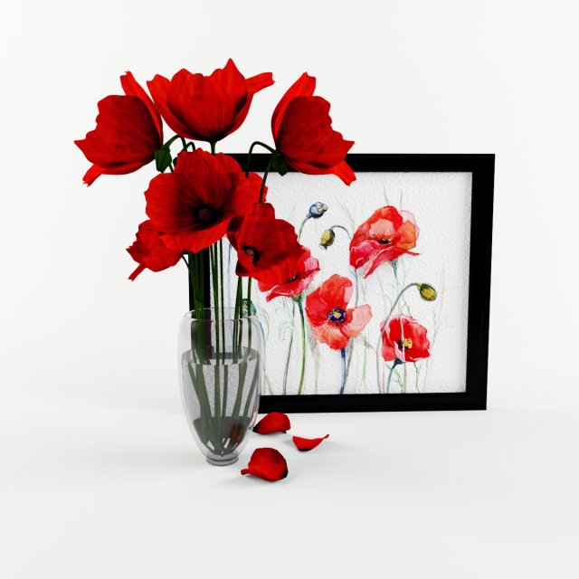 poppy Modèle 3D .c4d .max .obj .3ds .fbx .stl .blend 
