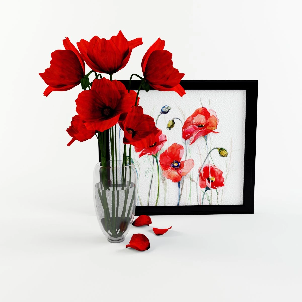 poppy 3D Model .c4d .max .obj .3ds .fbx .stl .blend 