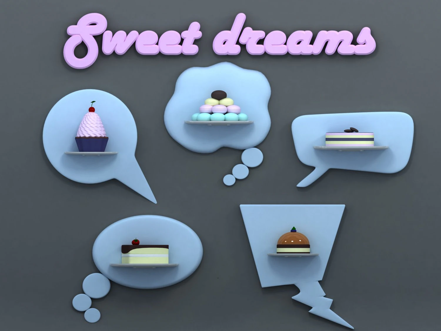 sweet dreams 3D Model .c4d .max .obj .3ds .fbx .stl .blend