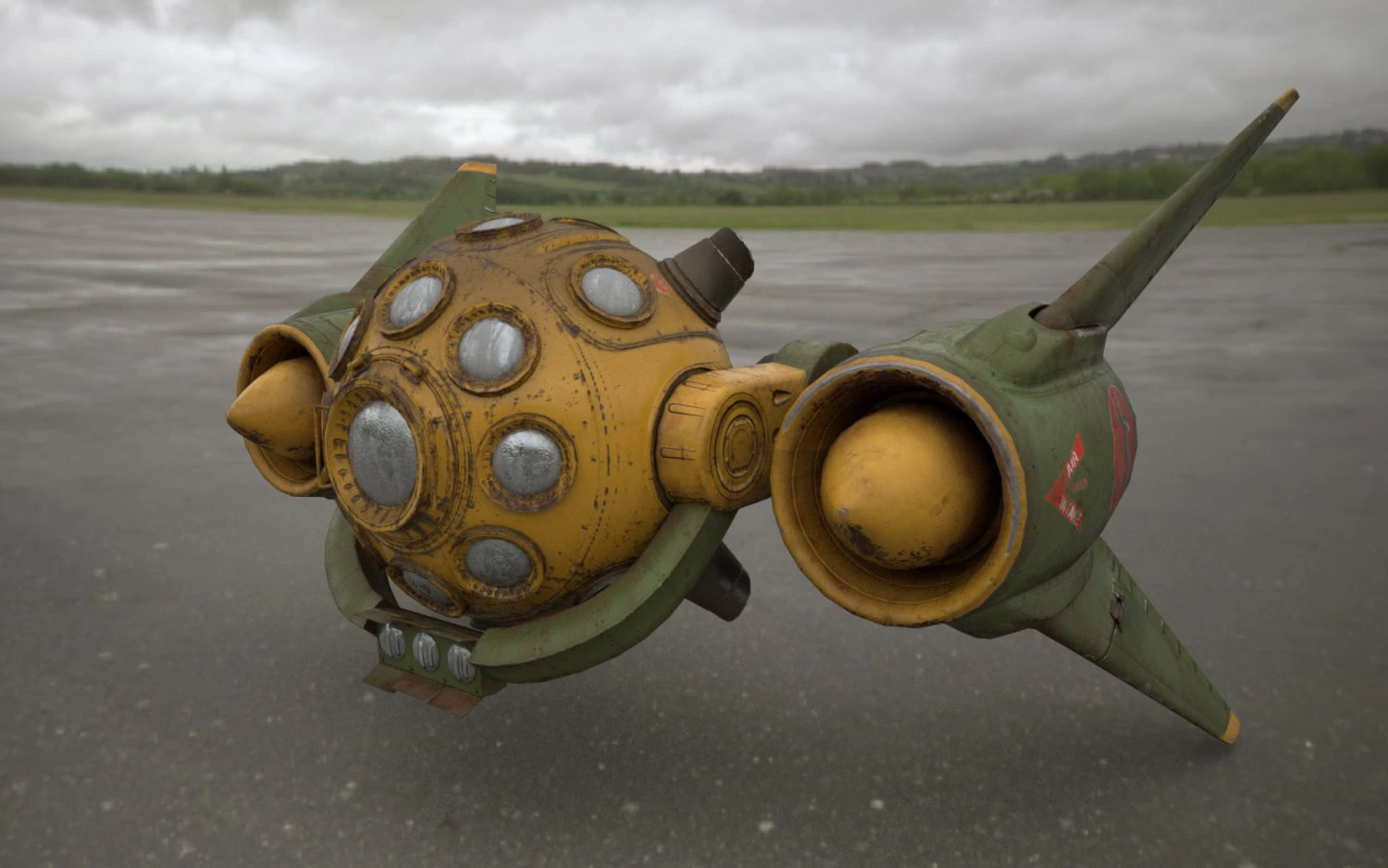 scout space-ship rs-1 3D Model .c4d .max .obj .3ds .fbx .stl .blend 