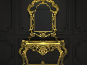 classic console table for cnc 1 3D Model