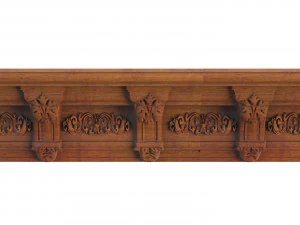 classical wooden ceiling carved cnc 3d 3D Model
