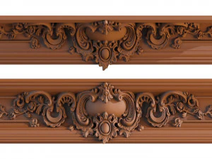 classical wooden ceiling carved cnc 3d 3D Model