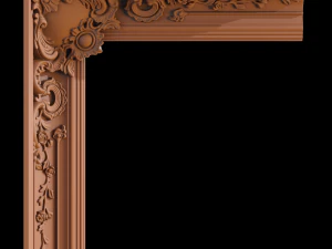 classical wooden ceiling carved cnc 3d 3D Model
