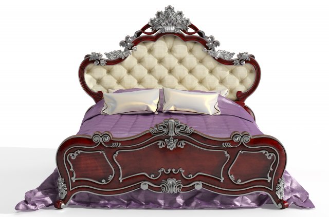 classical bed - 02 european style cnc carving 3D मॉडल .c4d .max .obj .3ds .fbx .stl .blend 
