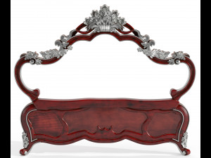 classical bed - 02 european style cnc carving 3D मॉडल