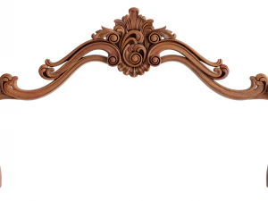 classical bed - 03 european style cnc carving 3D Model
