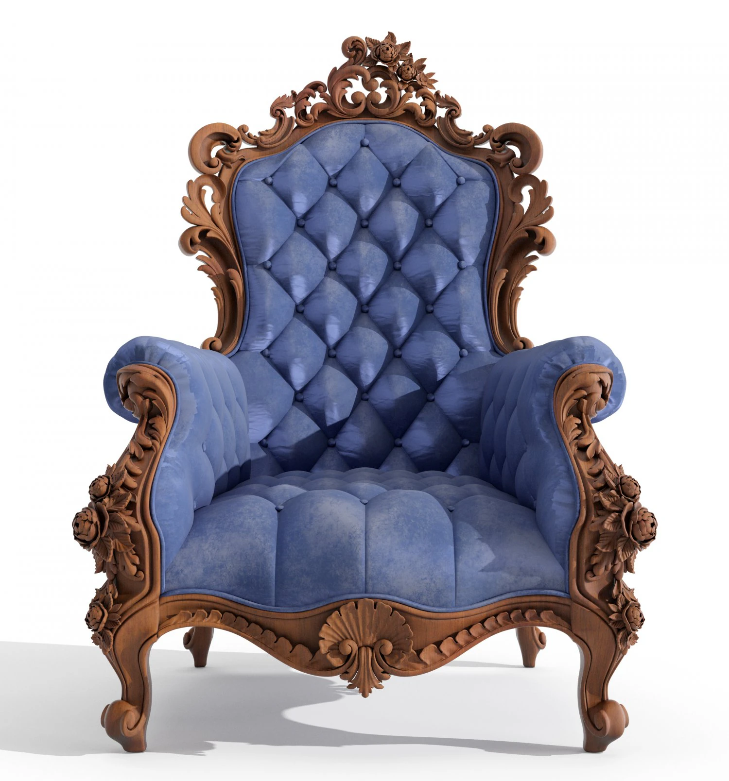 sample cnc carving classic sofa 01 3D Model .c4d .max .obj .3ds .fbx .stl .blend 