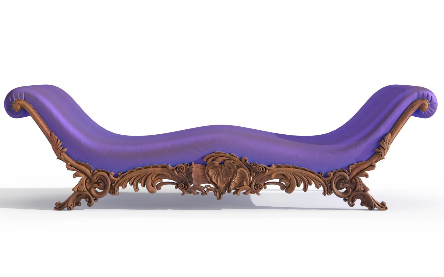 sample cnc carving classic bench 01 3D Model .c4d .max .obj .3ds .fbx .stl .blend