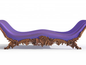 sample cnc carving classic bench 01 Modelo 3D