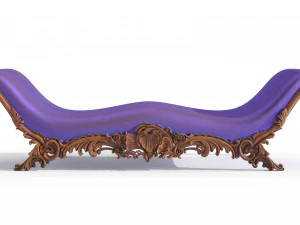 サンプル CNC 彫刻クラシック ベンチ 01 3Dモデル