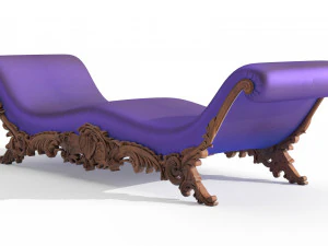 sample cnc carving classic bench 01 3D Model