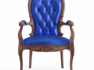vintage carved cnc chair 01 Modelo 3D