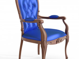 vintage carved cnc chair 01 Modèle 3D