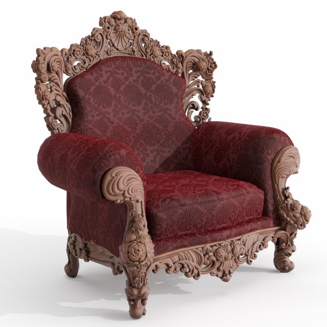 sample cnc carving classic sofa 03 3D 模型 .c4d .max .obj .3ds .fbx .stl .blend 