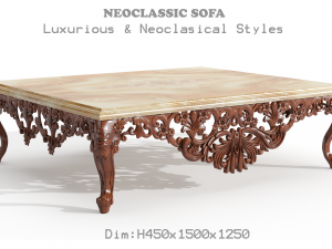 sample cnc carving classic table 02 Modelo 3D