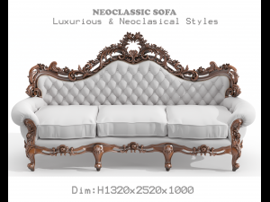 sample cnc carving classic sofa 06 Modelo 3D