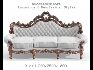 échantillon de canapé classique de sculpture CNC 06 Modèle 3D