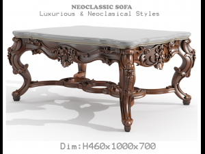 sample cnc carving classic table 03 Modelo 3D