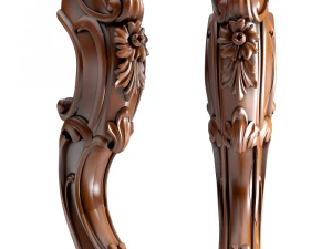 table and chairs and carvers cnc engraving 3 3D Model
