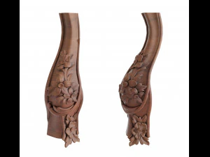 table and chairs and carvers cnc engraving 3 3D Model