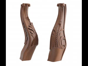 table and chairs and carvers cnc engraving 3 3D Model