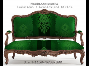 sample cnc carving classic sofa 08 Modelo 3D