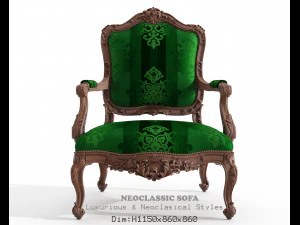 échantillon de canapé classique de sculpture CNC 09 Modèle 3D