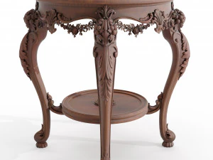sample cnc carving classic table 05 3D Model