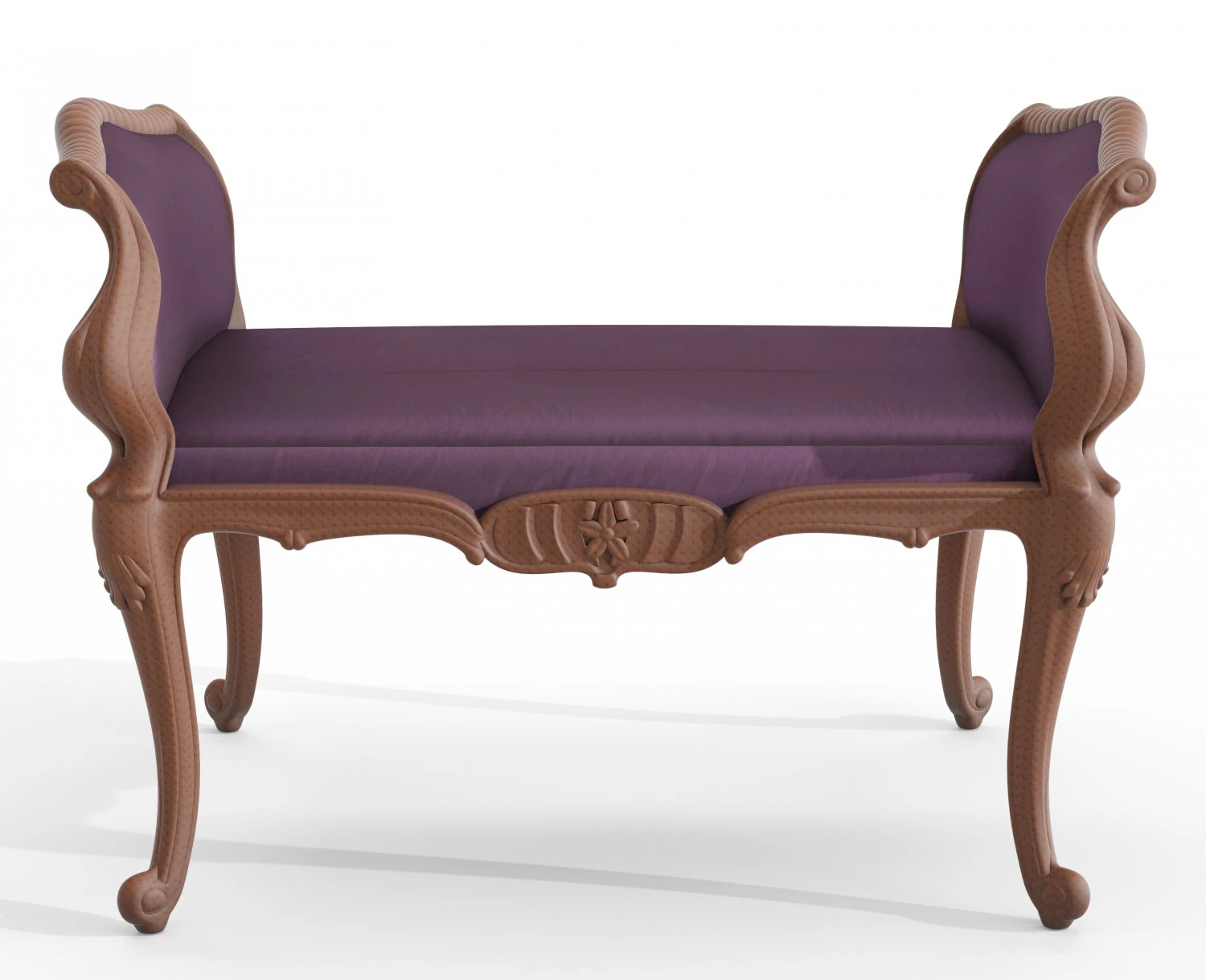 sample cnc carving classic bench 02 3D Model .c4d .max .obj .3ds .fbx .stl .blend 