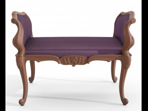 sample cnc carving classic bench 02 Modelo 3D