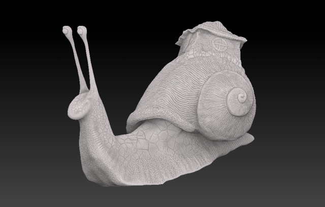 snail Model 3D .c4d .max .obj .3ds .fbx .stl .blend 