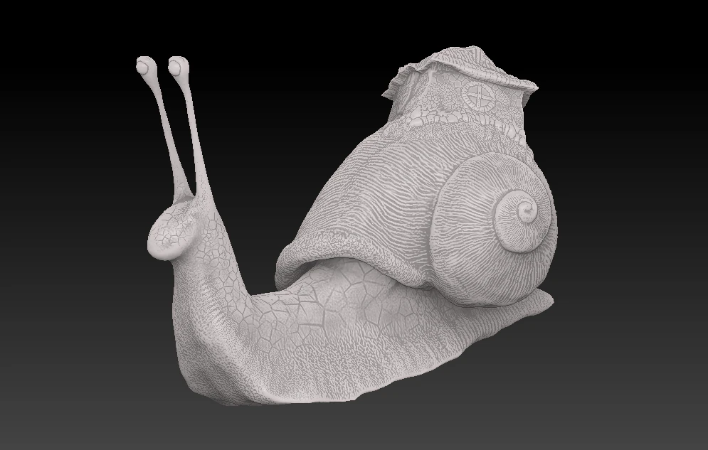 snail 3D Model .c4d .max .obj .3ds .fbx .stl .blend 