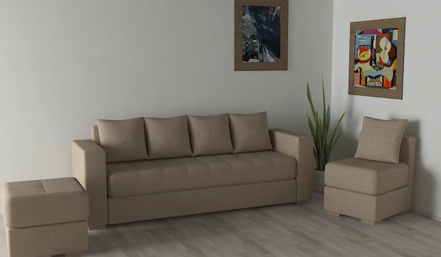 Sofá 3D Modelo 3D .c4d .max .obj .3ds .fbx .stl .blend