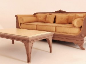 3d sofa and table Modello 3D