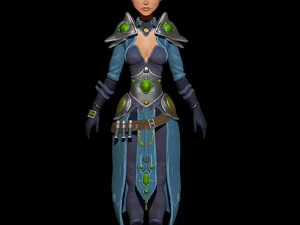 жінка мультфільм учений 3D Модель