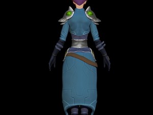 female cartoon scientist 3D Модель