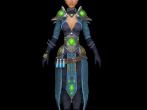 female cartoon scientist 3D Модель