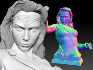 wonder woman gal gadot bust 3D Print Model