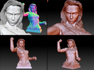 wonder woman gal gadot bust 3D 프린트 모델