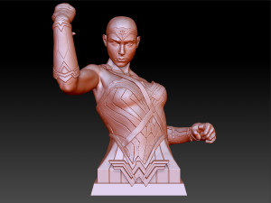 wonder woman gal gadot bust 3D 프린트 모델