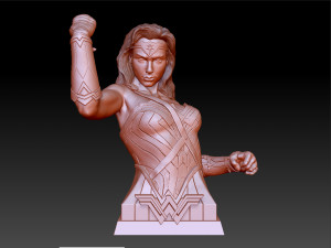 wonder woman gal gadot bust 3D 프린트 모델