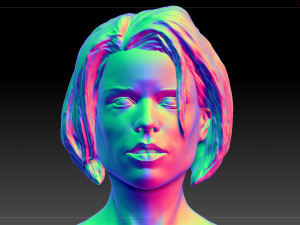 neve campbell textured 3d print bust 3D-printmodel