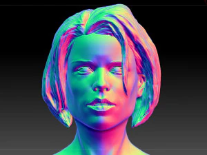 neve campbell textured 3d print bust 3D Print Model