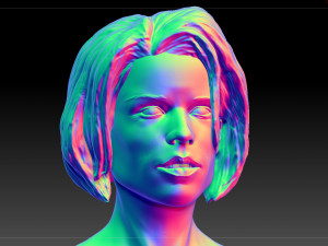 neve campbell textured 3d print bust 3D-printmodel