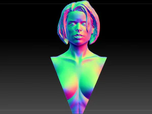 neve campbell textured 3d print bust 3D Print Model