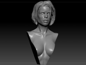 neve campbell textured 3d print bust 3D-printmodel