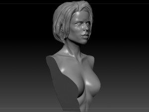 neve campbell textured 3d print bust 3D-printmodel